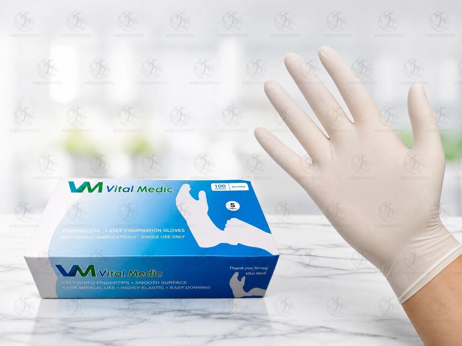 Guantes de látex talla S — Vital Medic