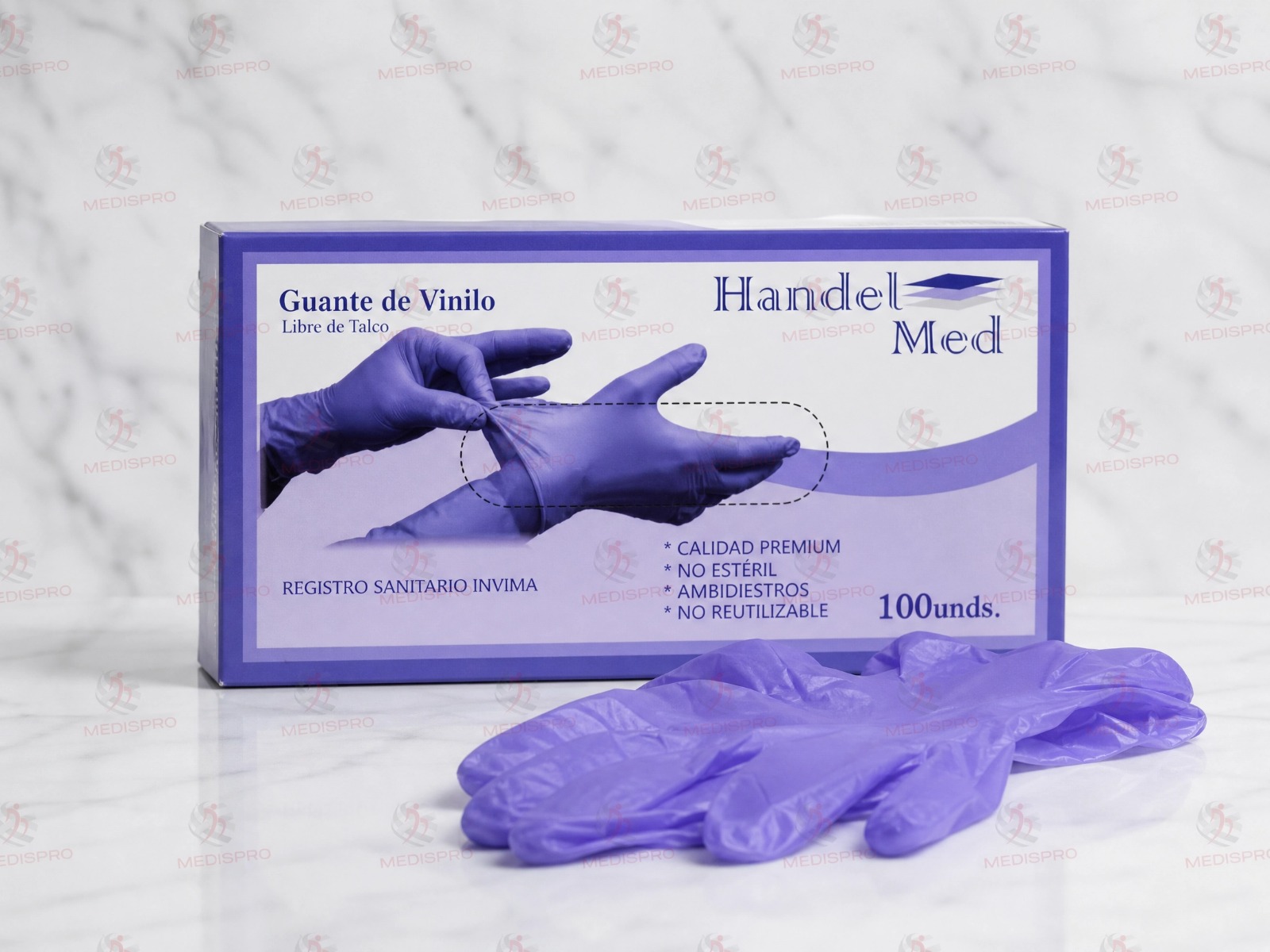 Guantes de vinilo talla M — Handel Med